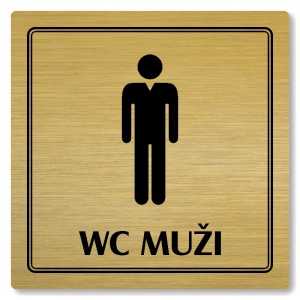 WC muži, 118x118mm, zlatá, Utah